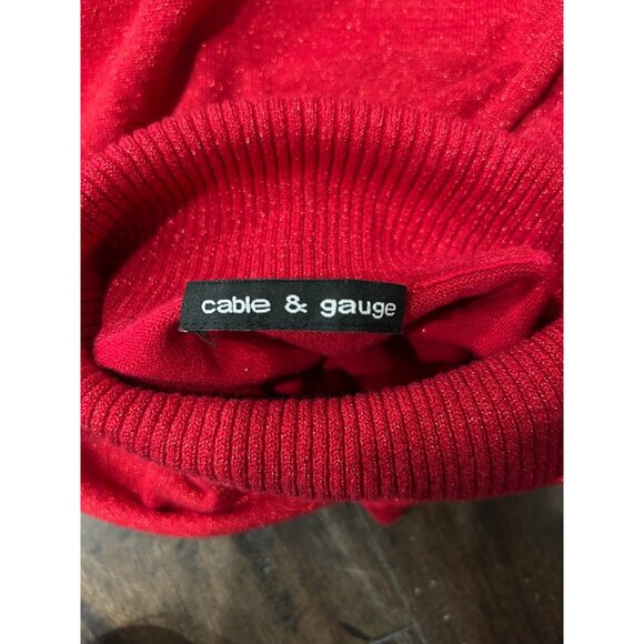 Cable & Gauge Red Sleeveless Turtleneck Sweater Vest Womens - Picture 5 of 9